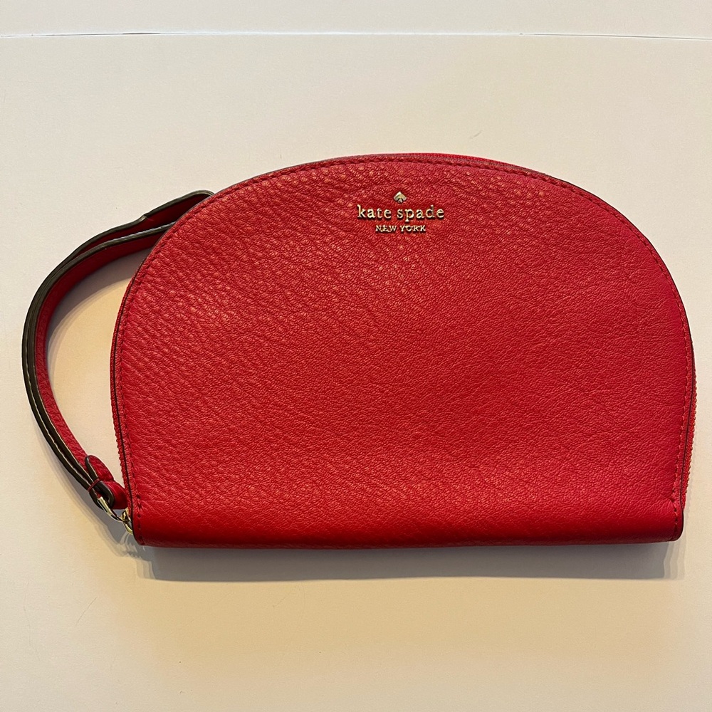 Kate Spade Red Leather Wristlet